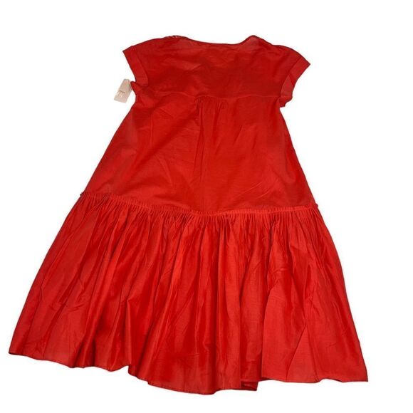 Maje Babe Short Sleeve Orange Flowy Mini Dress New Size Small - Picture 9 of 12